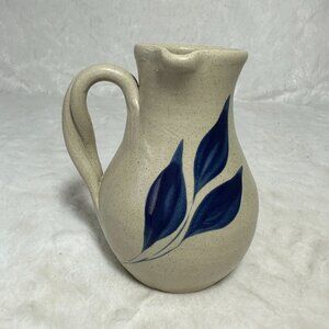 Williamsburg Pottery Hand Turned Salt Glazed Pitcher Vase vintage 1992